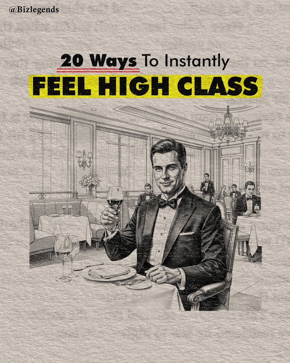 Wordofwise_'s tweet photo. 20 Ways to Instantly Feel High Class.

-Thread- https://t.co/dmvxlKlKrK