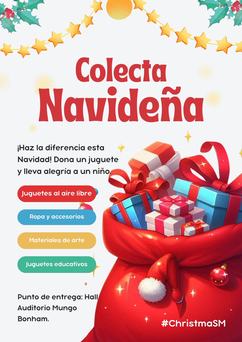 Les invitamos a unirse a nuestra colecta: 

   ───🎄 𝐃𝐎𝐍𝐀 𝐔𝐍 𝐑𝐄𝐆𝐀𝐋𝐎 𝐄𝐒𝐓𝐀 𝐍𝐀𝐕𝐈𝐃𝐀𝐃.

       ᯓ ᴊᴜɢᴜᴇᴛᴇs ⤻ ʀᴏᴘᴀ 
       ᯓ #ᴄʜʀɪsᴛᴍᴀsᴍ 

                   ‣ ʀᴇᴛᴡᴇᴇᴛ.
                      + ɪɴғ ↓↓