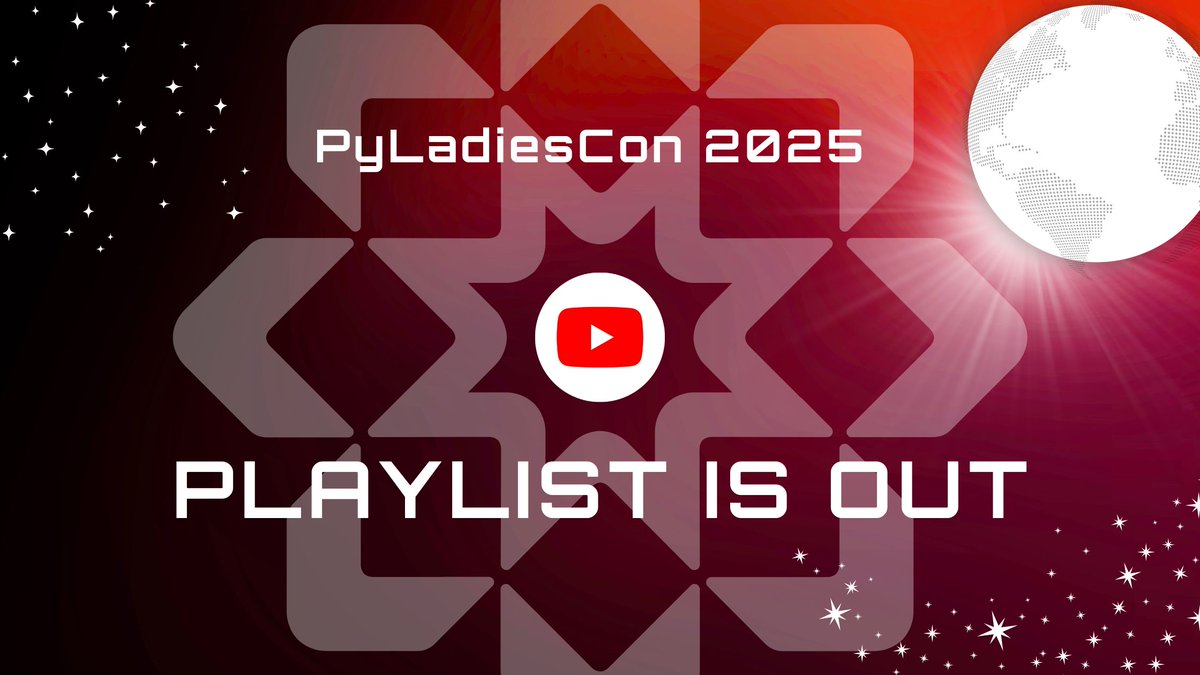 🌟 Missed a talk at #PyLadiesCon 2025?

The YouTube playlist is now LIVE! 🐍🎥
Rewatch your favorite sessions or catch up on the ones you missed.

📺 Playlist: bit.ly/Pyladiescon2025

Don’t forget to subscribe—we’re aiming for 1,000 supporters! 💜

#PyLadies #Python #PSF
