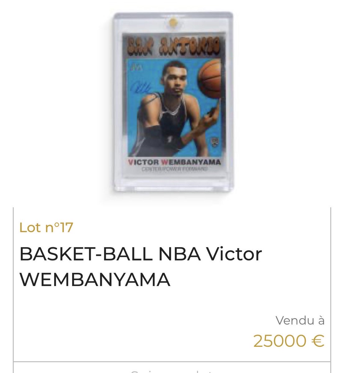real_mdvdt's tweet photo. Sold for 25k €, who got scammed for an IP auto? The funnier the appraisal was 30k-50k from the auction house. @CardPurchaser #hobby #nba #Cardsaddict https://t.co/HuKx27umoK