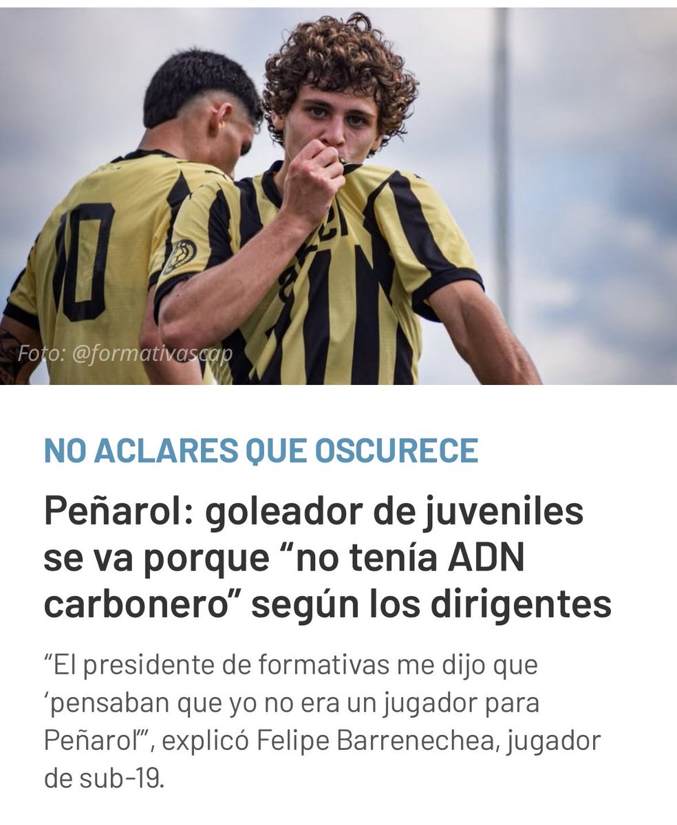 En el acierto o en el error el club tiene un área deportiva que transmiten a los dirigentes quien sí y quien no.
Duele al pibe, sin duda
Pero nadie deja escapar un crack, los errores pueden pasar, pero les doy la derecha, así se haya errado en las palabras. Hay mucho más que lo