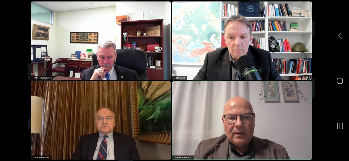 W trakcie dzisiejszego amerykańskiego spotkania Warsaw Freedom Institute <a href="/instwolnosci/">Instytut Wolności</a>, prowadzonego przez <a href="/IgorJanke/">Igor Janke - Układ Otwarty</a> uczestnikami panelu byli Panowie <a href="/MarekMenkiszak/">Marek Menkiszak</a>, Jim Mazurkiewicz  i <a href="/andrewmichta/">Andrew A. Michta</a>.

W trakcie spotkania omówiono:

• Aktualne i strategiczne cele Kremla,
•