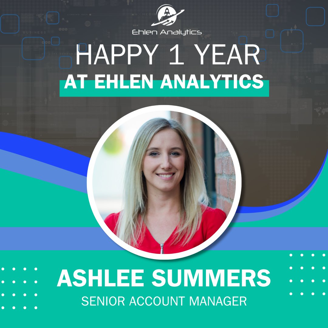 ehlen_analytics's tweet photo. Happy  1 year to Ashlee Summers! 🎉✨

Her dedication and care make a real impact at Ehlen Analytics 🙌💙

#TeamEhlen #DigitalMarketingTeam #WorkAnniversary #TeamAppreciation https://t.co/lINaf3KuH1