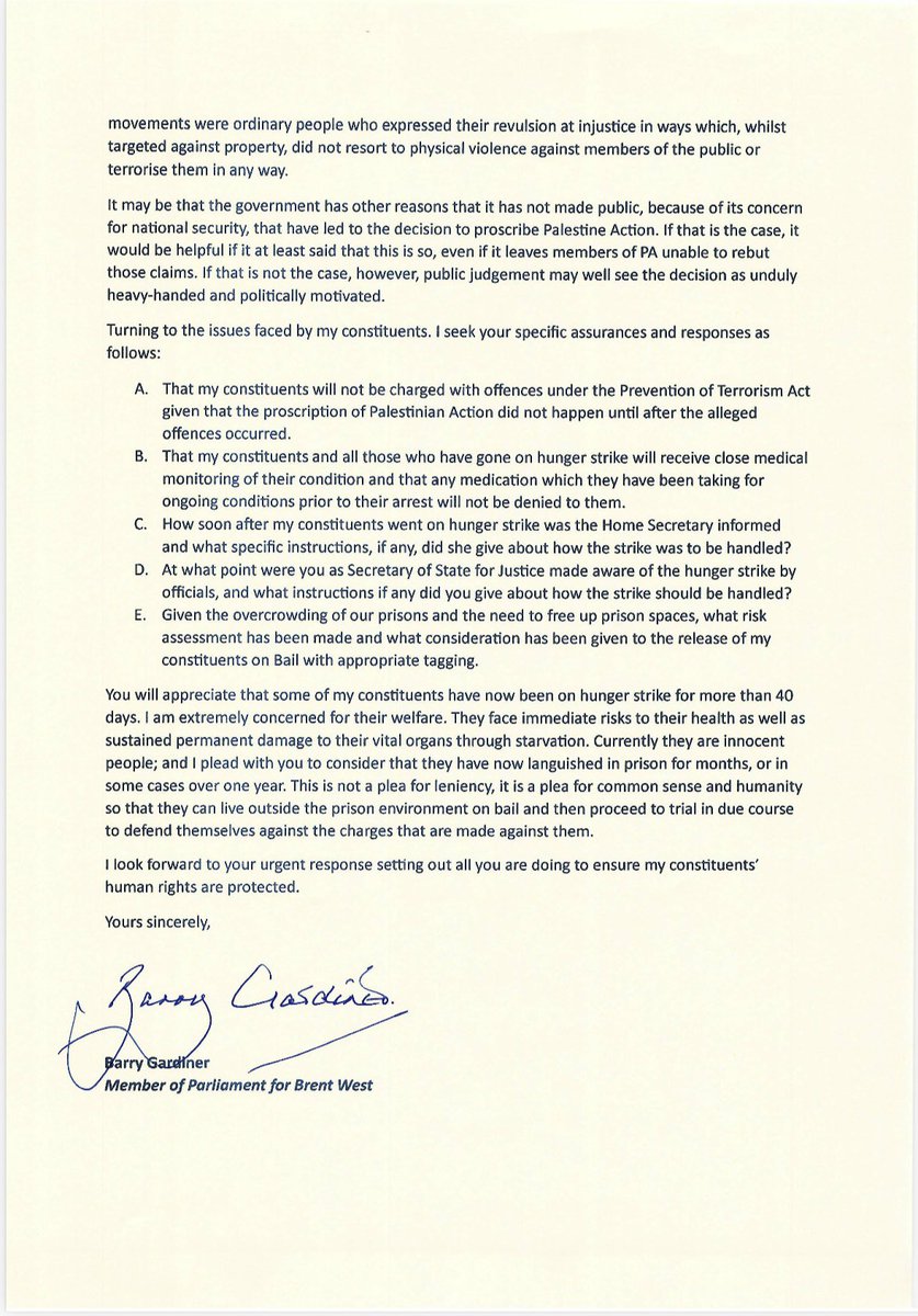 My constituents are on hunger strike, yet ministers are failing to answer reasonable questions about their imprisonment and medical care or to meet their lawyers.
