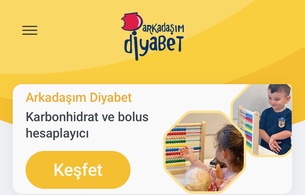 12 Aralık 2020’den beri 85500 kez indirilen Arkadaşım Diyabet Karbonhidrat-Bolus Hesaplayıcı uygulama yenilendi. Hep App Store hem de Google Play’den indirilebiliyor. Başta Tip 1 diyabetli Dr. Kağan Ege Karakuş ve Uzman Diyetisyen Tuğba Gökçe  olmak üzere emek verenlere çok