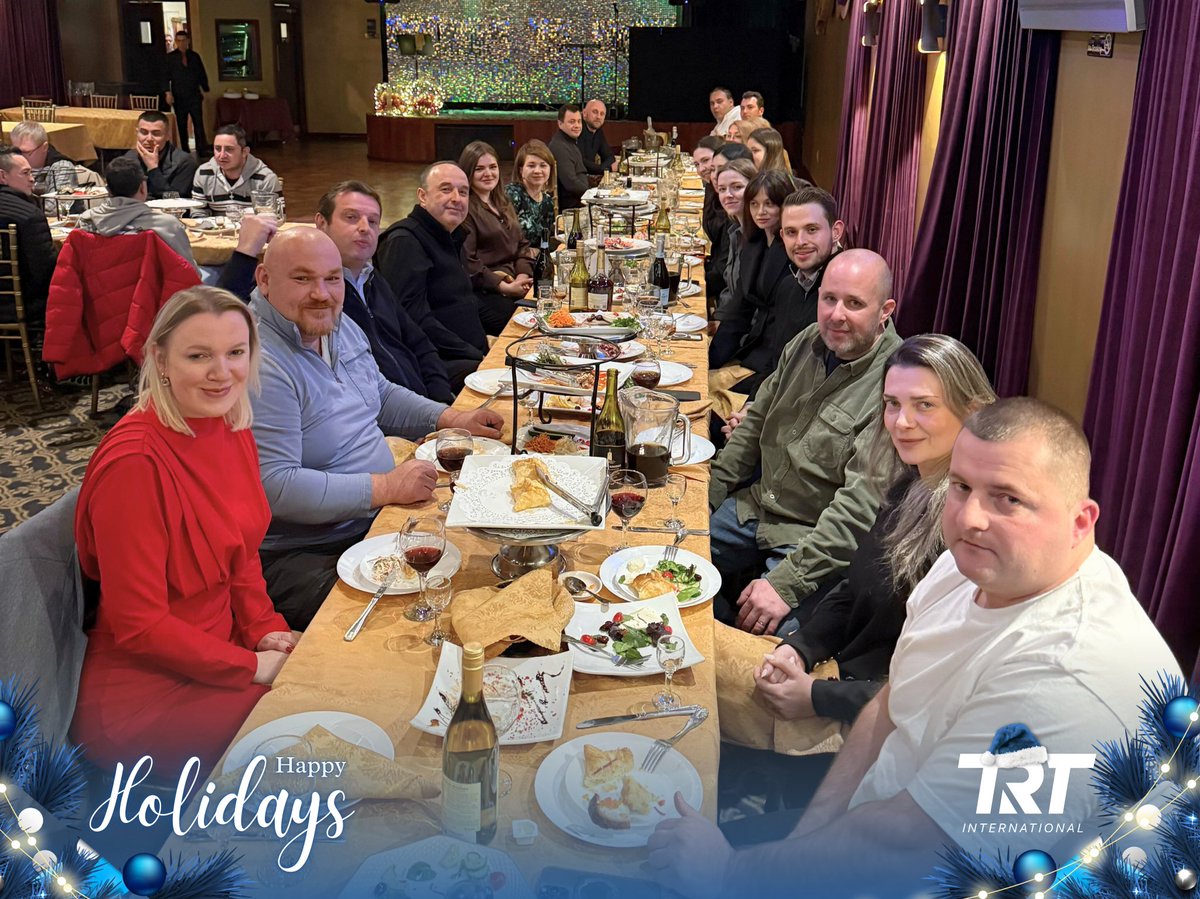 TRTIntl's tweet photo. Another TRT International Holiday Party in the books! 🎉🎄

A great night spent celebrating the season with an incredible team. Moments like these remind us how important it is to come together, connect, and enjoy time outside the day-to-day. https://t.co/UwEvwK5YQm