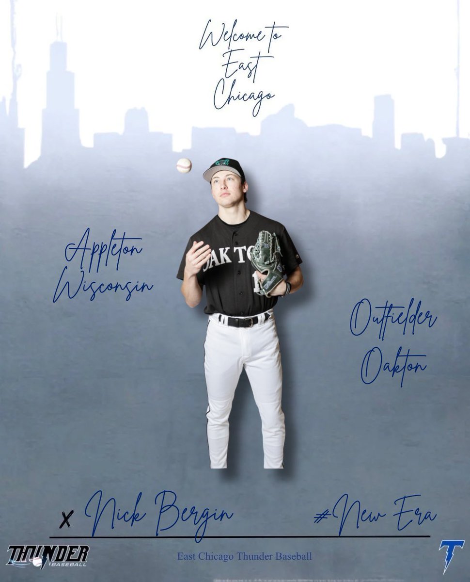 EChicagoThunder's tweet image. OFFICIAL: East Chicago Thunder Signing⚡

The East Chicago Thunder announce the signing of outfielder Nick Bergin. Bergin is currently a sophomore at Oakton College where he earned 2nd Team All-Region honors hitting over .300 and swiping 15 bags in 46 games for the Owls.…