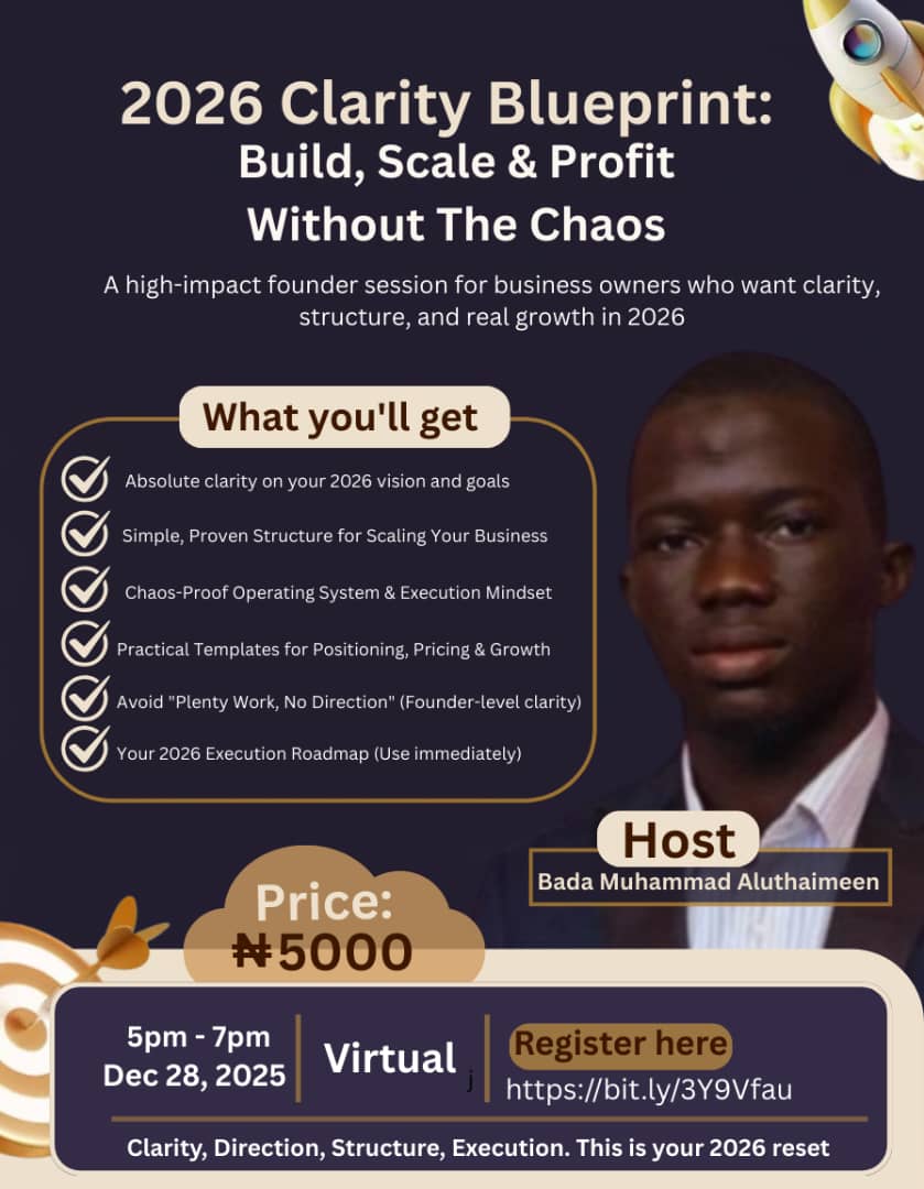 Muhammadbada04's tweet photo. “I’m just a tailor… baker… small brand.”

Same skill.
Different structure.

2026 won’t reward hustle.
It will reward clarity.

Build for real.
🔗 https://t.co/QCmlNGsflQ https://t.co/lHkXhfNIg6