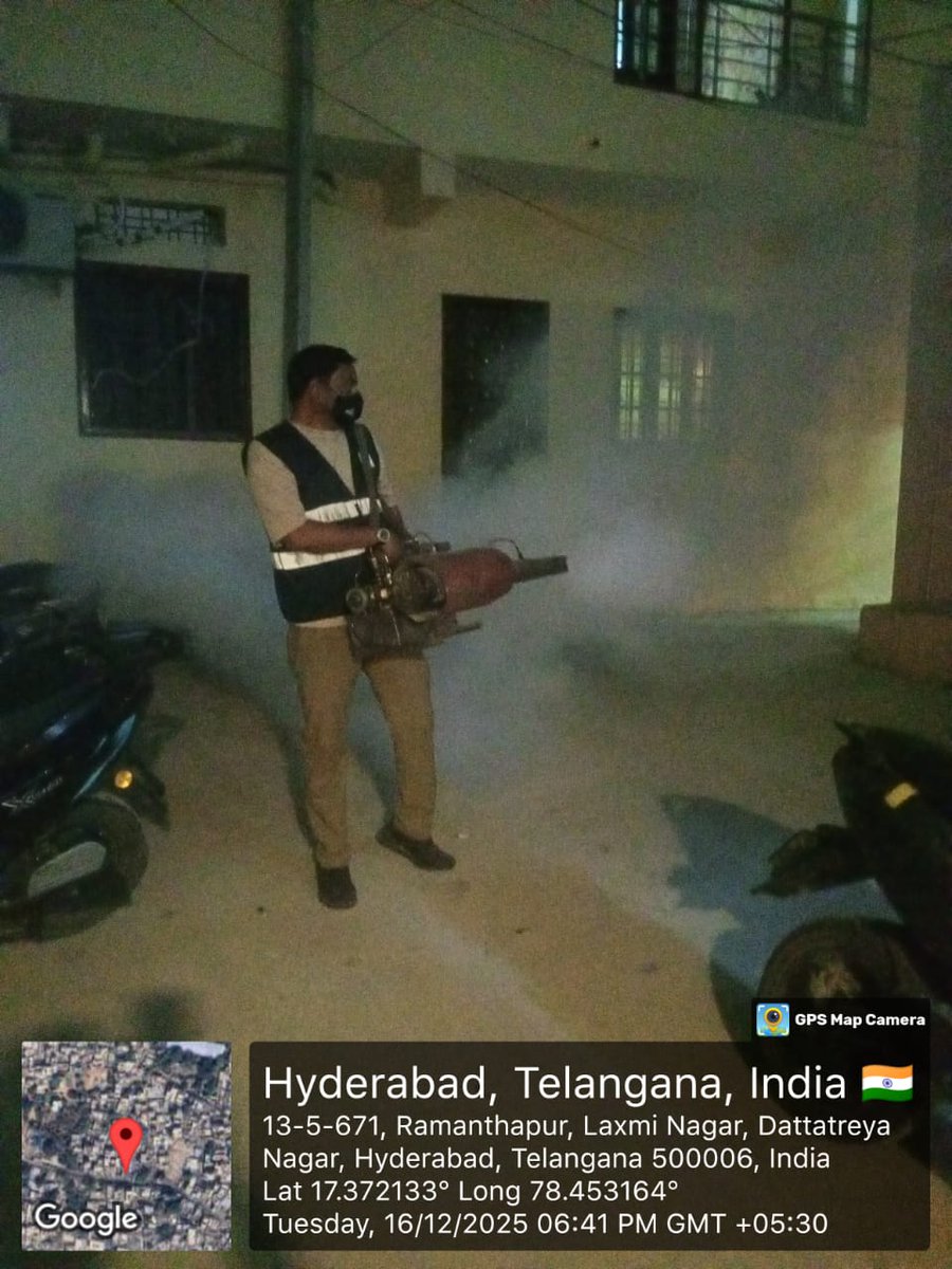 AE_ENTOMOLOGIST's tweet photo. @Hameedmohd73 @GHMCOnline @CommissionrGHMC Complaint Attended https://t.co/ejuS2wiB3I