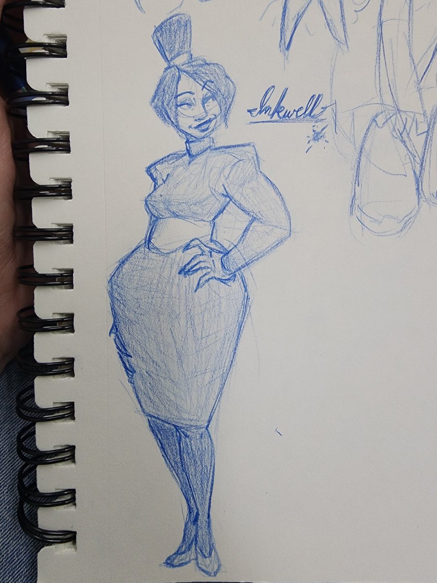 differentjasper's tweet image. did some oc doodling today while stuck in a meeting. still not fully consistent w her design but this was a lot of fun :3