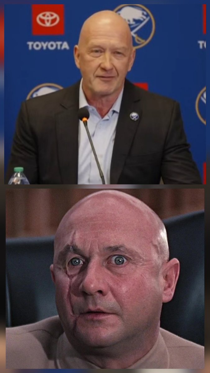 ChrisPlumer's tweet image. A warm welcome to New Sabres GM Ernst Stavro Blofeld
#sabrehood