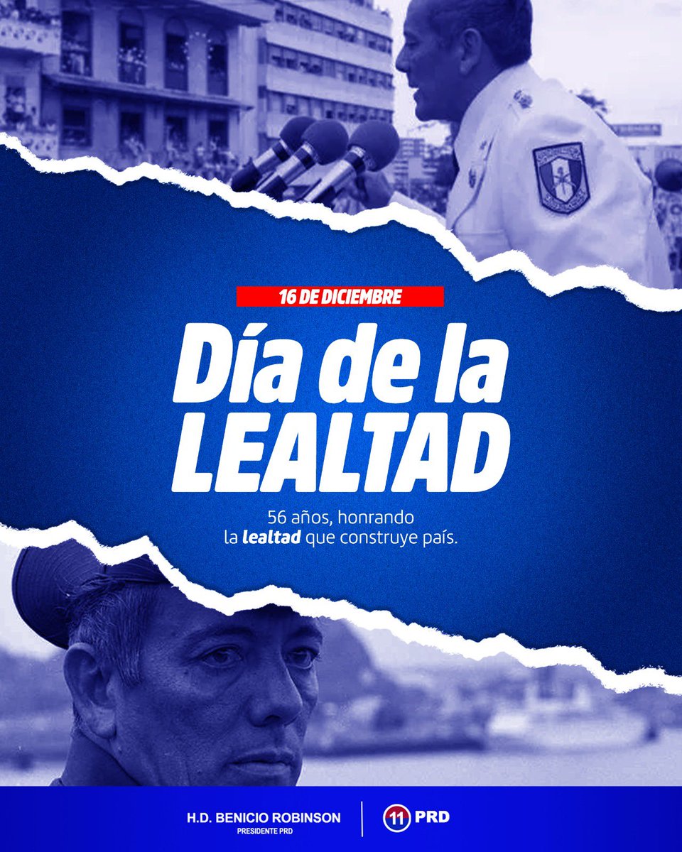BenicioRobinson's tweet photo. Este 16 de diciembre, en el Día de la Lealtad, reafirmamos con convicción nuestro compromiso inquebrantable con el pueblo panameño y con el proceso histórico que nos devolvió la dignidad, la soberanía y el control de nuestro destino como nación.

Fieles al legado del General Omar Torrijos Herrera, seguimos firmes, organizados y conscientes, defendiendo la justicia social y trabajando para que el poder y las decisiones fundamentales del país estén siempre al servicio de quienes son el eje de nuestra historia: el pueblo.

La lealtad al pueblo no se negocia ni se claudica. Es un principio que nos guía, una causa que nos une y una responsabilidad que asumimos cada día.
Porque Torrijos vive en cada causa justa, en cada lucha por la soberanía y en cada panameño y panameña que, con dignidad, se mantiene de pie y no se rinde.

Con lealtad, conciencia y compromiso, seguimos construyendo el Panamá justo, soberano y solidario que el pueblo merece.