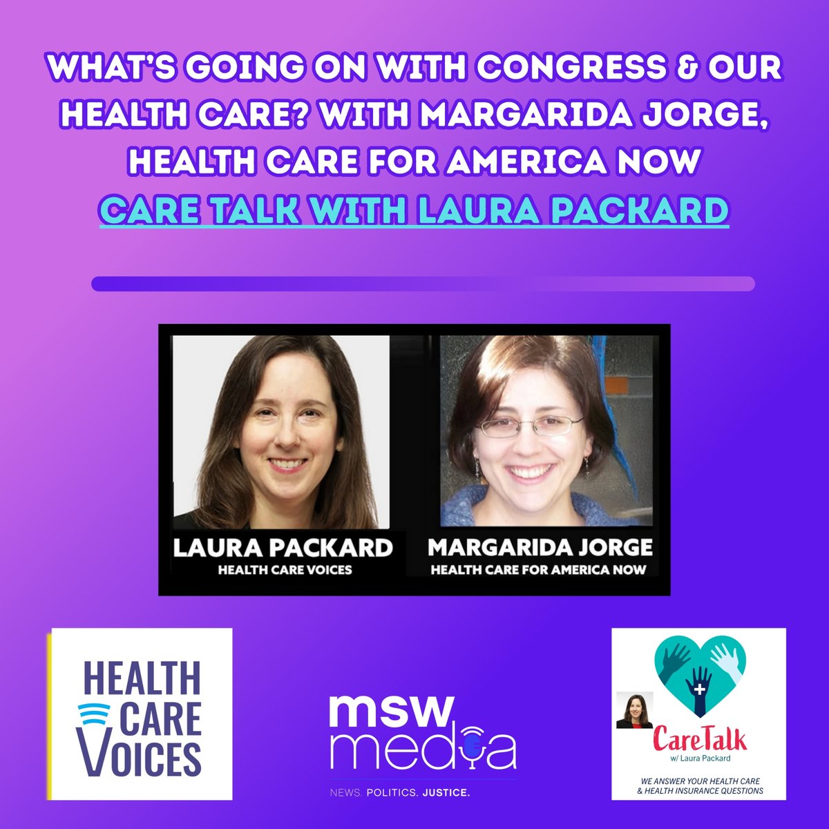 ICYMI: #CareTalk⚕️with <a href="/lpackard/">Laura Packard</a>  of <a href="/HealthCareVoice/">Health Care Voices</a> #MSWMedia

Guest: <a href="/MargaridaJorg17/">Margarida Jorge</a> of <a href="/HCAN/">Health Care For America Now!</a>

Listen: podcasts.apple.com/us/podcast/wha…