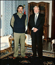 S0NOFDAVID's tweet photo. I was one of Paul Cain's closest friends. For years we spoke in secret. Regarding the word of the Lord and the future of America. I have included a photo of him and the former President of Iraq. Paul is seen to the right of Saddam. I remember when he told me Saddam Hussein was surprisingly friendly to him when he met him 30+ years ago and that President Clinton requested Paul to apologize to Saddam for the recent invasion of Iraq during operation Desert Storm during the Bush sr. administration. I believe Paul did end up apologizing to Saddam. However the US ended up invading Iraq 10 years later. Paul and I also spoke of Project Stargate. I was always fascinated by Stargate.

I asked Paul whom he thought was the most gifted prophetic voice of this age? He always told me about his mentor William Branham was the best. There was one time he told me when William had just passed away. I believe he said it was from a car accident? Back in the 1960s. Paul at the time was traveling by train. William came to him in a vision and said to Paul. Brother I have to go now. But I will see you again real soon. Paul got off at the next train stop he told me. To call William. Then he learned about his passing. At a train stop and by vision of the Lord.

@DonnePetro @petrowashere
@cindyjacobs @lancewallnau
@chuckdpierce @TheElijahList
@SidRothTV @TCNetwork
@DaystarJoni @TuckerCarlson @Bobby_Conner
@elijahliststeve @dougtaddison @jesse_duplantis