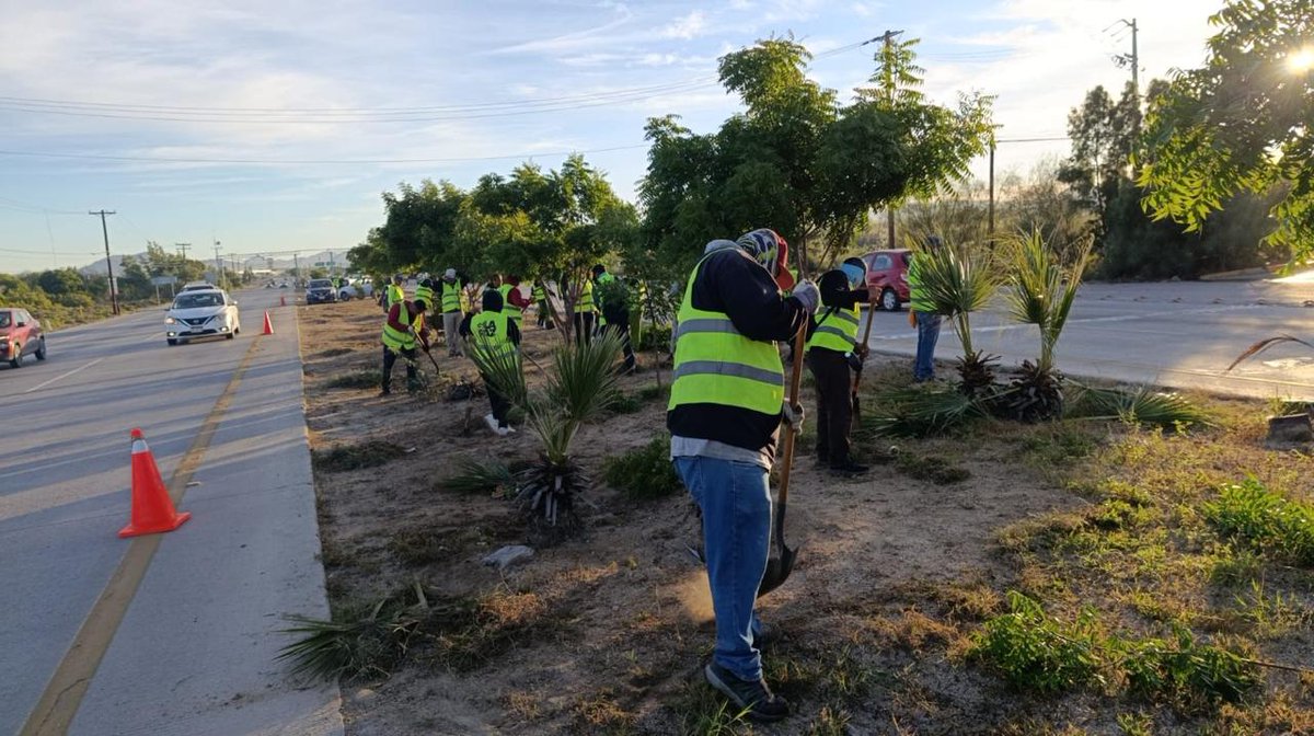 quirogamilena_'s tweet image. El equipo de empleo temporal continúa con labores de limpieza y deshierbe sobre la carretera hacia el aeropuerto, circulen con precaución por la zona. #EsLaPaz