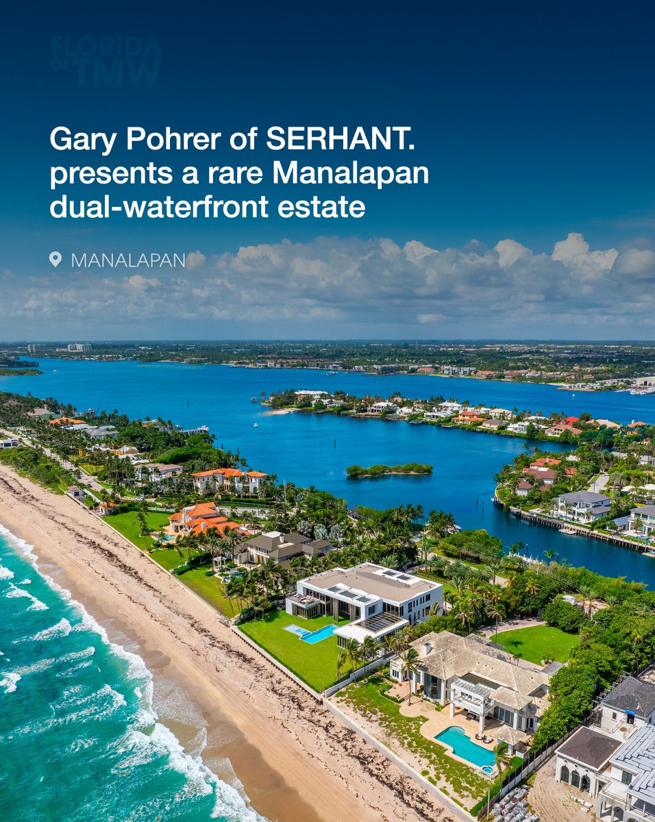 Manalapan is debuting one of South Florida’s most extraordinary waterfront compounds: a 2024-built modern estate spanning more than 25,500 square feet on a rare 1.5-acre parcel with 172 feet of frontage on both the Atlantic Ocean and the Intracoastal.