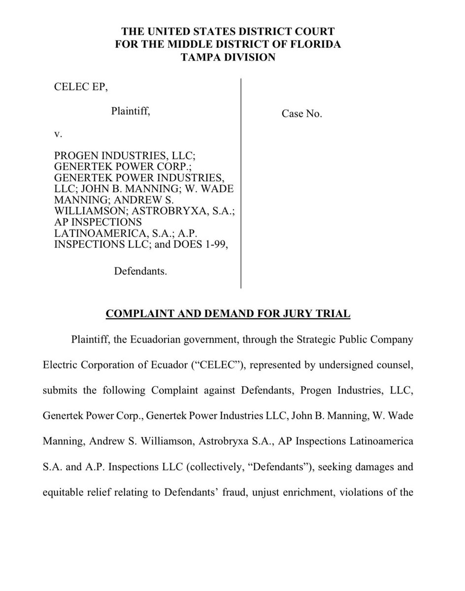 Dispuse que el Estado ecuatoriano demande a PROGEN en Estados Unidos. Ayer se presentó.

Sé que este tema ha generado preocupación a muchos ecuatorianos. Por eso cuentan con mi decisión y determinación, de acudir a todas las instancias, hasta que exista reparación integral al