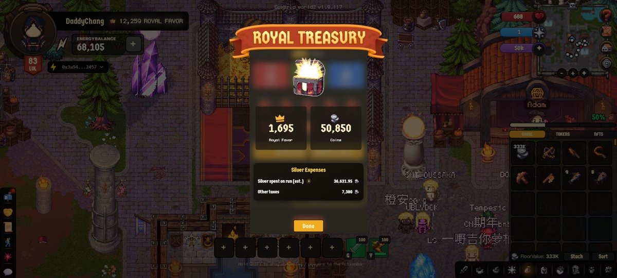 DaddyChang2's tweet photo. Journal 4 of @playcambria Season 3, last day of da season, played 3-4 days, 2-3 hours per day, wish i started earlier lol, gon end wit 404K silver &amp; 12.8K Royal Favor, can't wait 4 next season #p2e #Web3 #Web3Gaming #AbstractGaming #AbstractChain  #NFT #NFTs #GameFi #NFTCommunity https://t.co/e0eO8xKYMk
