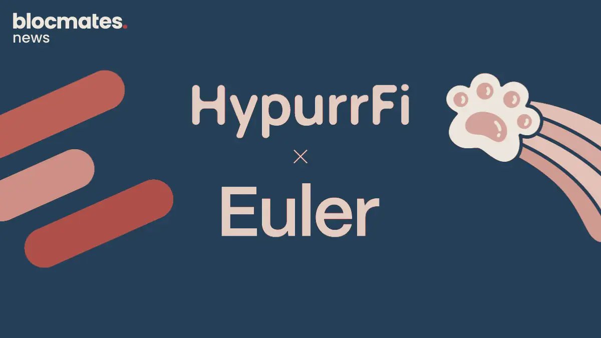 Euler Finance has landed on Hyperliquid, with HypurrFi driving the integration.

The move brings Euler’s full lending stack, including Euler Markets, Earn Vaults and EulerSwap on Hyperliquid, unlocking a new era of capital efficiency on the network.

The first Earn Vault will be