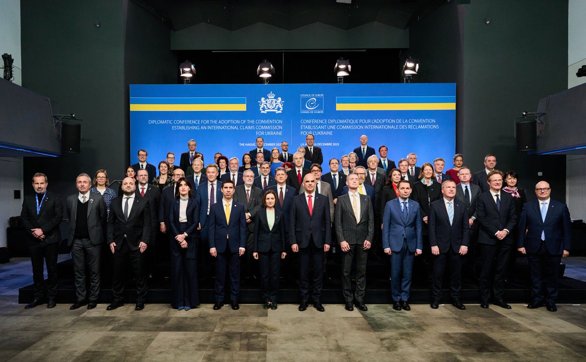 🇬🇧 <a href="/SDoughtyMP/">Stephen Doughty HC MP</a> was in The Hague today to sign the convention establishing the International Claims Commission for Ukraine 🇺🇦
 
This builds on the Register of Damage for Ukraine <a href="/RD4U_claims/">Register of Damage for Ukraine (RD4U)</a>, chaired by the UK, and wider <a href="/coe/">Council of Europe</a> efforts to support Ukraine against Russia’s aggression