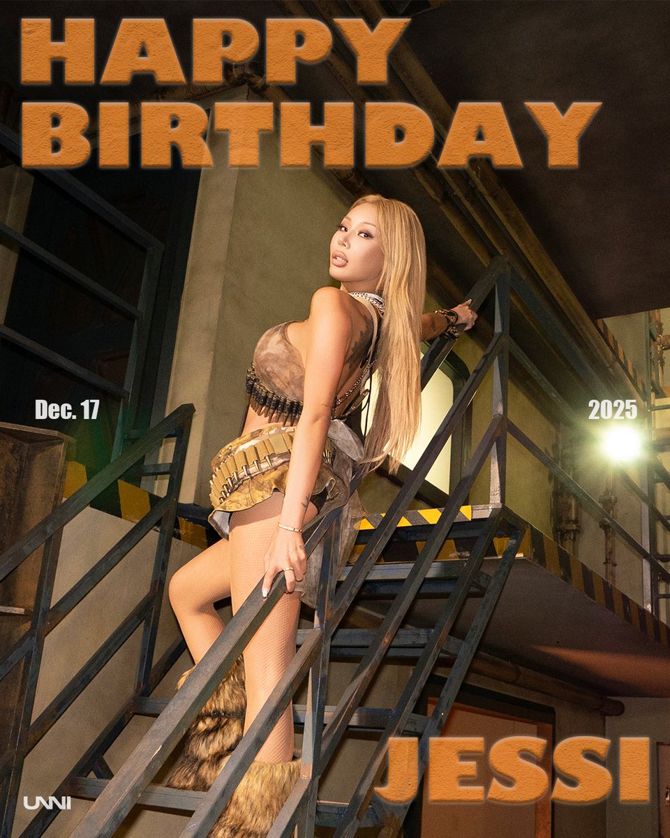 Ya es 17 de diciembre en Corea, lo que significa que hoy nuestra Jessi cumple 37 años 🎂❤️

#HappyJessiDay #Jessi #제시 #jebbies #jebbie #UNNI #언니 #UNNICO #UNNICOMPANY