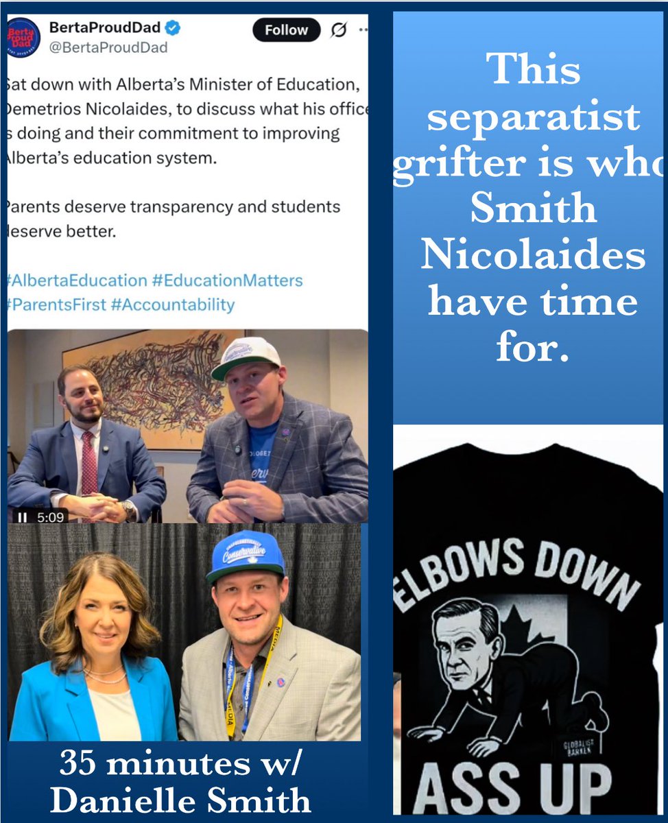 This is who Smith &amp; Nicolaides have all kinds of time to sit down with. A separatist grifter who sells merch on every post…and derides teachers.