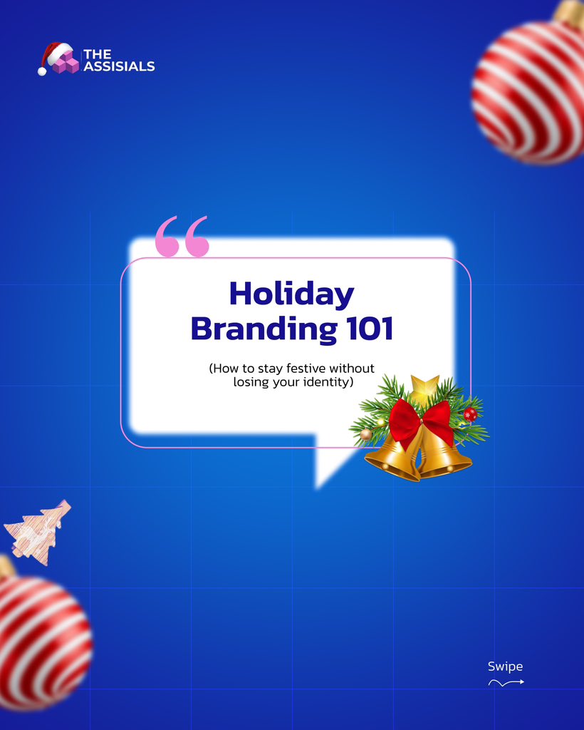 theassisials's tweet photo. Holiday branding doesn’t mean losing your identity. it means enhancing it.

Stay festive, stay consistent, and stay unforgettable. ✨

#TheAssisials #HolidayBranding #BrandIdentity #FestiveDesign #ContentStrategy #CreativeAgency #TheAssisialsEffect #Trending https://t.co/LgCKBRSUgP