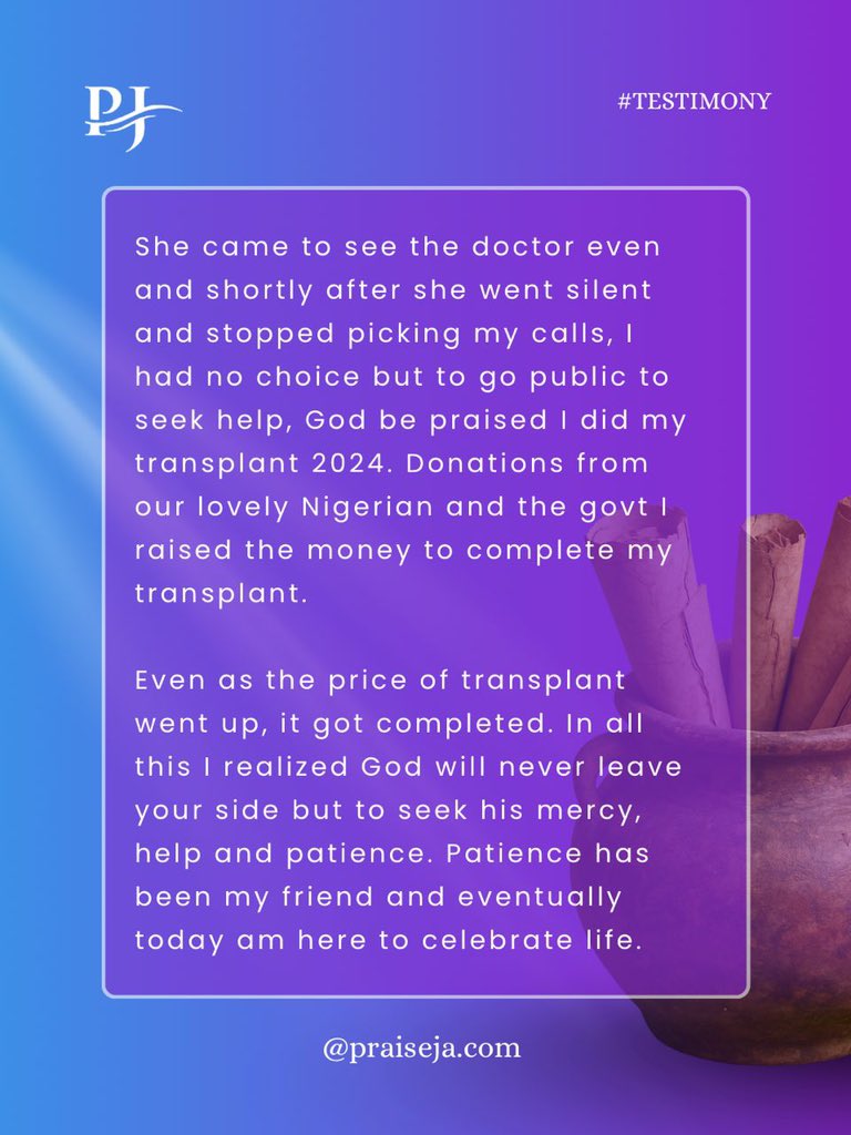 praisejaoficial's tweet photo. When help failed, God remained faithful.
Healing came. Hope was restored.
Share your testimony — your story may be the hope someone is praying for.
#praiseja #testimonytuesday #godisfaithful #healingtestimony #faithjourney #gratitudejournal https://t.co/GfUWYYhiCh