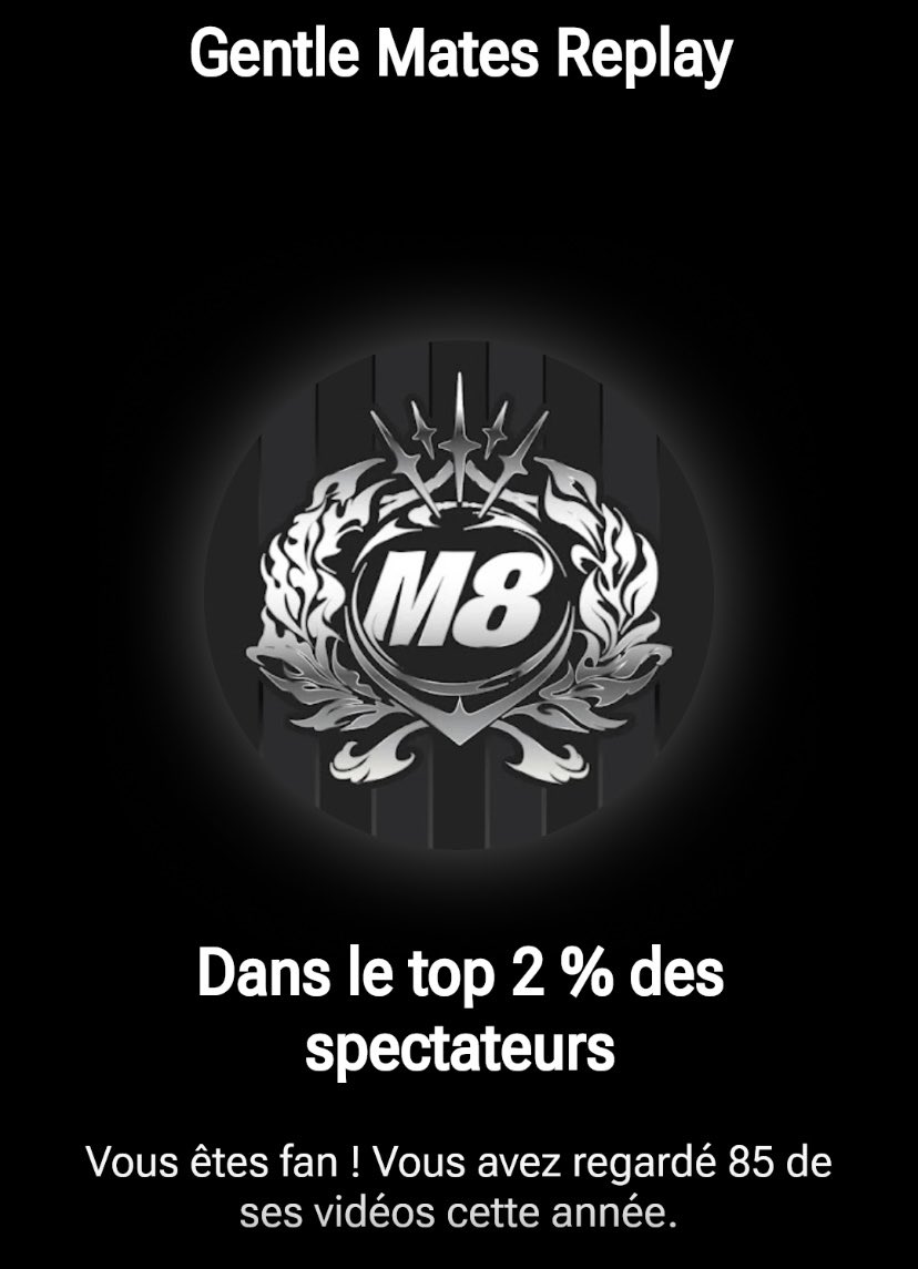 #M8WIN Mais quelle année quand on y repense... 
Merci <a href="/Nikof/">M8 Nikof</a> 🩷

👋🏽 <a href="/gentlemates/">Gentle Mates</a>