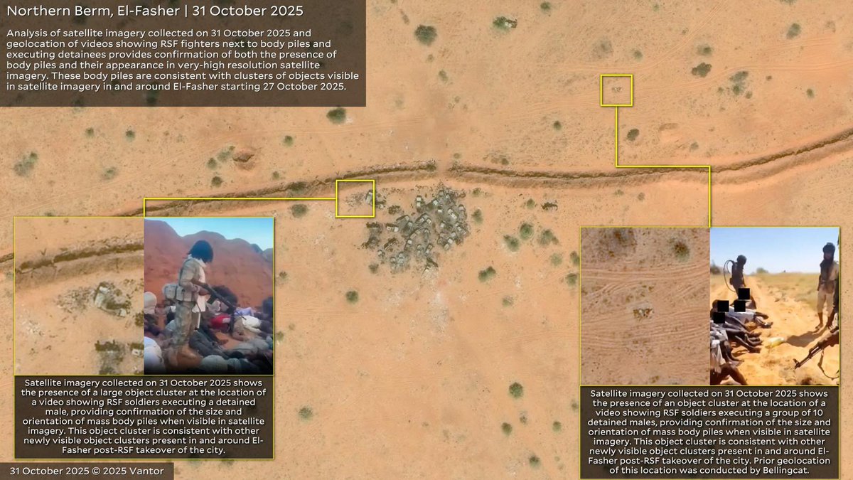 Himma0099's tweet image. 🇸🇩 #Sudan

🚨 Extremely Serious Human Rights Report 🚨:

🔗✅ The documented records and verified evidence prove that the Rapid Support Forces ( #RSF )

✅ carried out widespread and systematic mass killings against civilians in
the city of #ElFasher – #Sudan

According to the