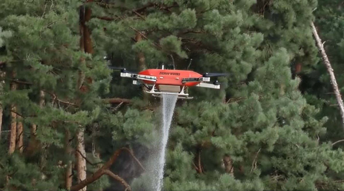 From fire detection to suppression in 12 minutes: autonomous drone system could help prevent wildfires dronewatch.eu/from-fire-dete…
