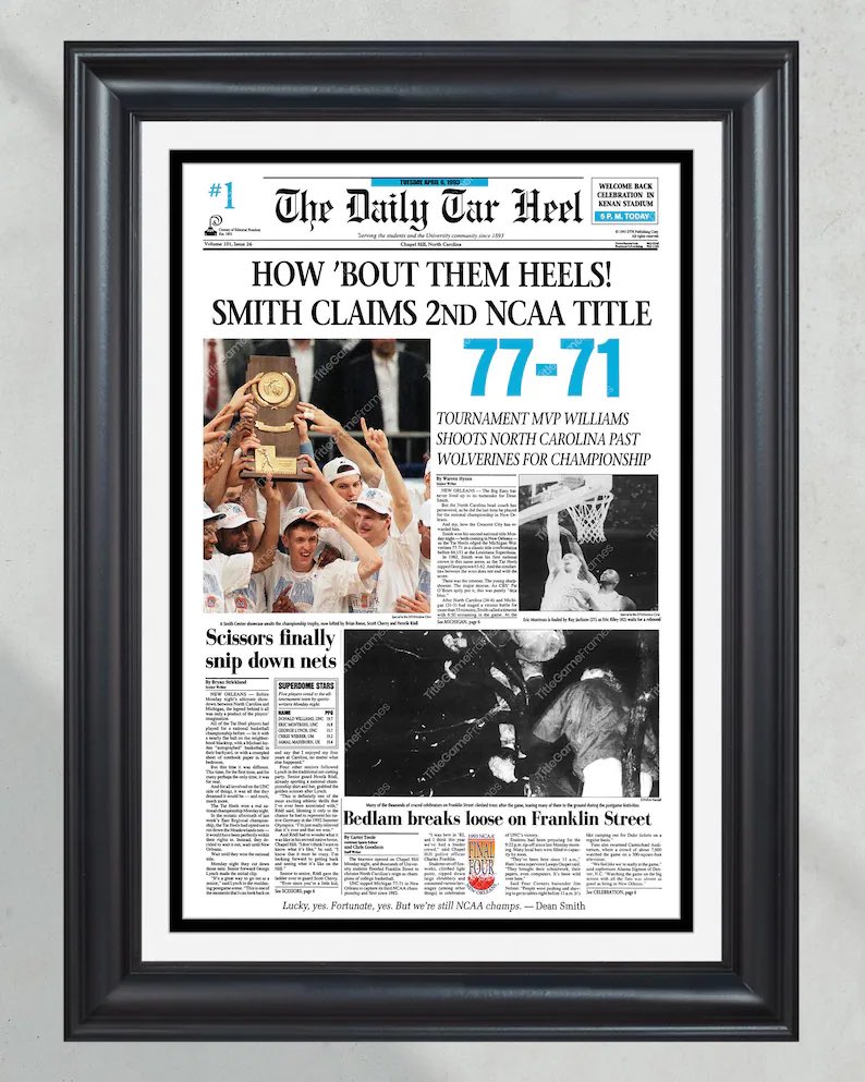12 Days of Hoopsmas: Day 4!

I’m giving away random college basketball gifts every day until Christmas.

Up next, a framed commemorative newspaper of your choice!

All you have to do is RT to enter. Good luck!