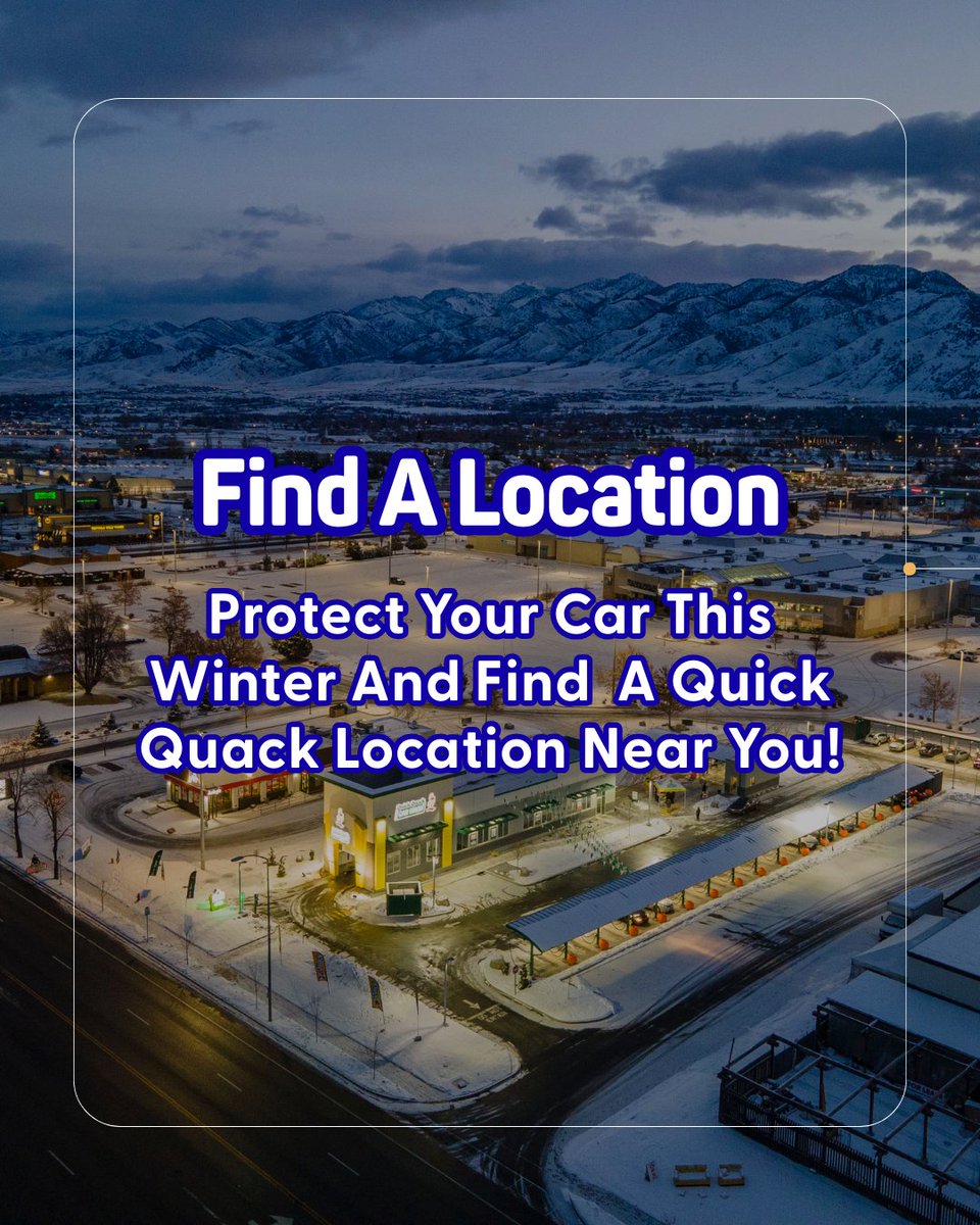 quickquack's tweet image. Winter roads can be tough on your car! Mud, salt, snow, and rain all build up fast. Quick Quack helps you protect your ride inside and out. ❄️
 
💧 Rain repellent keeps your windshield clear
🧽 Wash away grime, mud, and sticky residue
🛡️ Rust inhibitor shields your undercarriage…