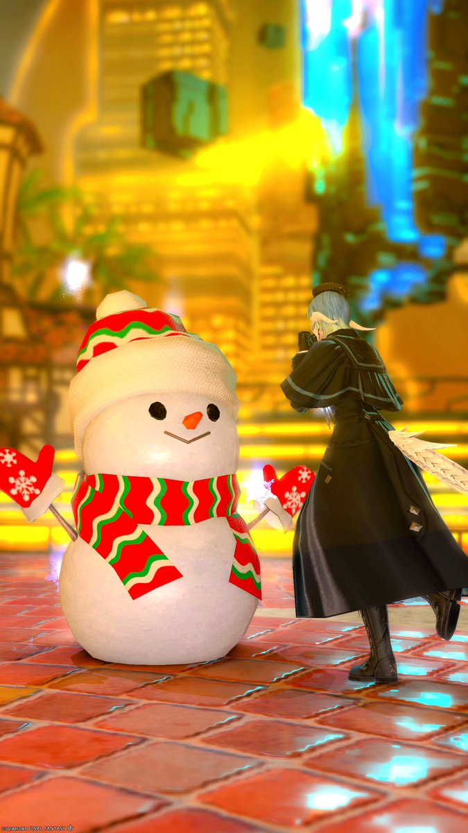 ムービーの出待ちしてくれる可愛い雪だるま☃️❄️
#FF14