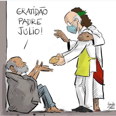 gagakindur's tweet image. PADRE JÚLIO não prega sobre Cristo, ele VIVE CRISTO. 
Onde há fome, abandono e dor, há o amor dele em ação. Se isso está incomodando, o problema não é o padre. É a distância entre a igreja  e o Evangelho.

PADRE JÚLIO CENSURADO 
DEVOLVAM PADRE JÚLIO 
REPRESSÃO NUNCA MAIS