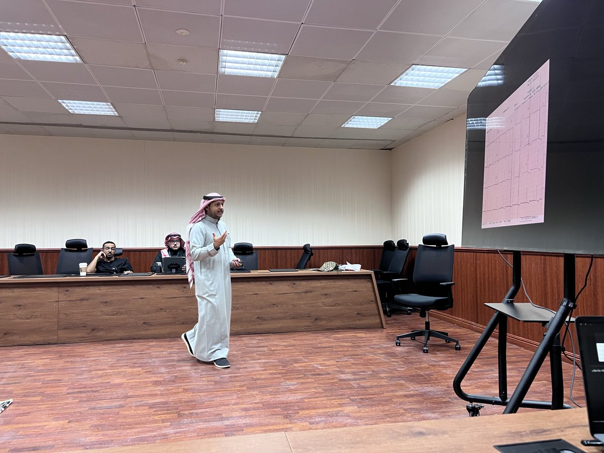 fems_ksu's tweet photo. The WGR concluded with the final scheduled lecture, “STEMI vs STEMI Mimics,” delivered by the Fellowship Program Director @althunayyans, providing a high-yield clinical synthesis and reinforcing critical ECG decision-making in emergency and prehospital care. https://t.co/5TQ7fQt18T