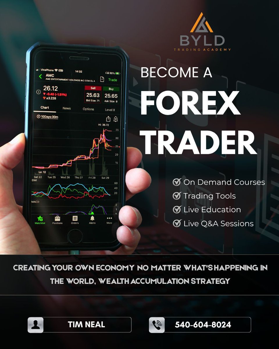 TimRealDealNeal's tweet photo. Become a Forex Trader with BYLD Trading Academy 

Turn interest into skill and skill into opportunity. Learn proven strategies, risk management, and real-market execution with guidance from experienced traders.

👉 Start your trading journey today — Join BYLD Trading Academy https://t.co/5P8qiTkB4j