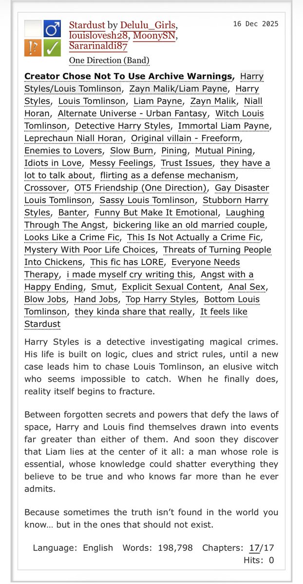 ProudLTHS's tweet image. ✨Stardust✨

Fantasy AU, enemies to lovers, OT5, banter &amp;amp; angst

This fic has a special place in my heart 🤍 

archiveofourown.org/works/75841906…