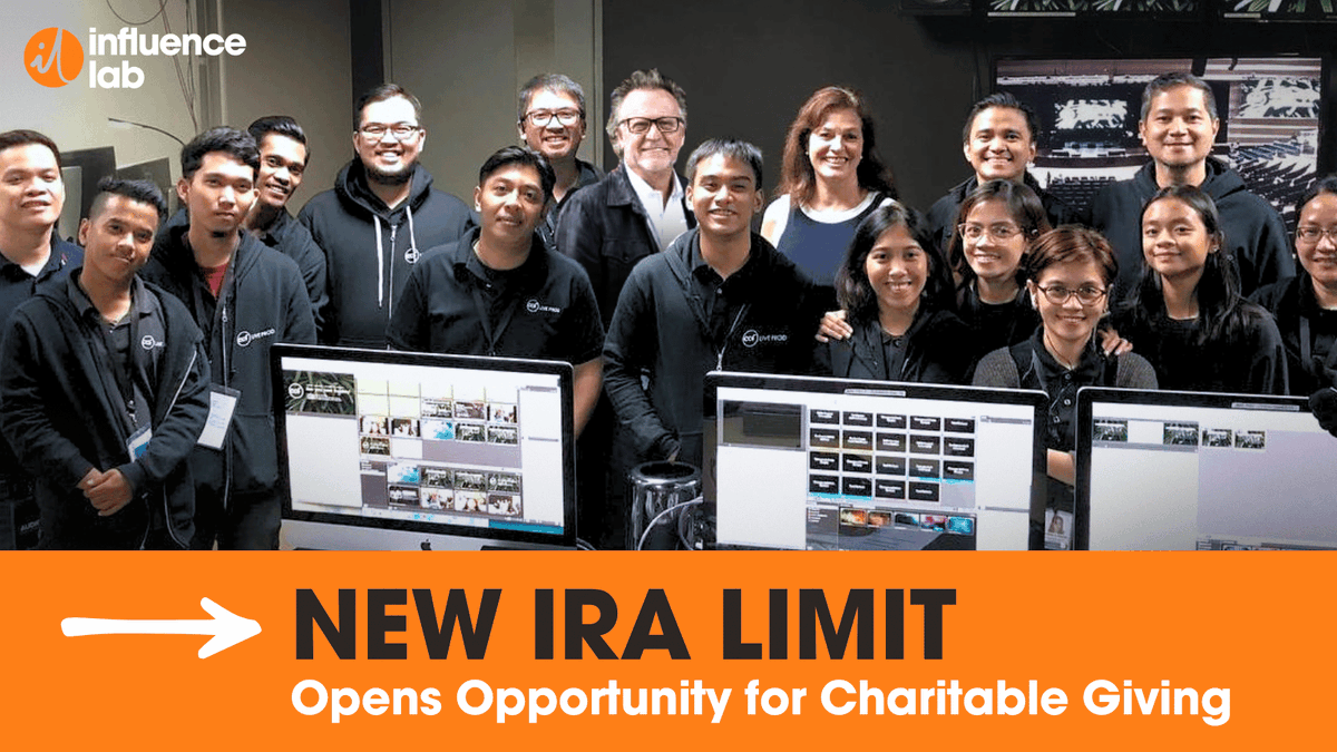 TheInfluenceLab's tweet photo. Do you want to make a meaningful impact and steward your finances wisely? The new IRA limits make it easier to support the causes you love. 🫶

Take advantage of the tax benefits of charitable giving through your IRA and partner with us in the mission at https://t.co/aJZAB6tfKY! https://t.co/okDRv9i4pZ