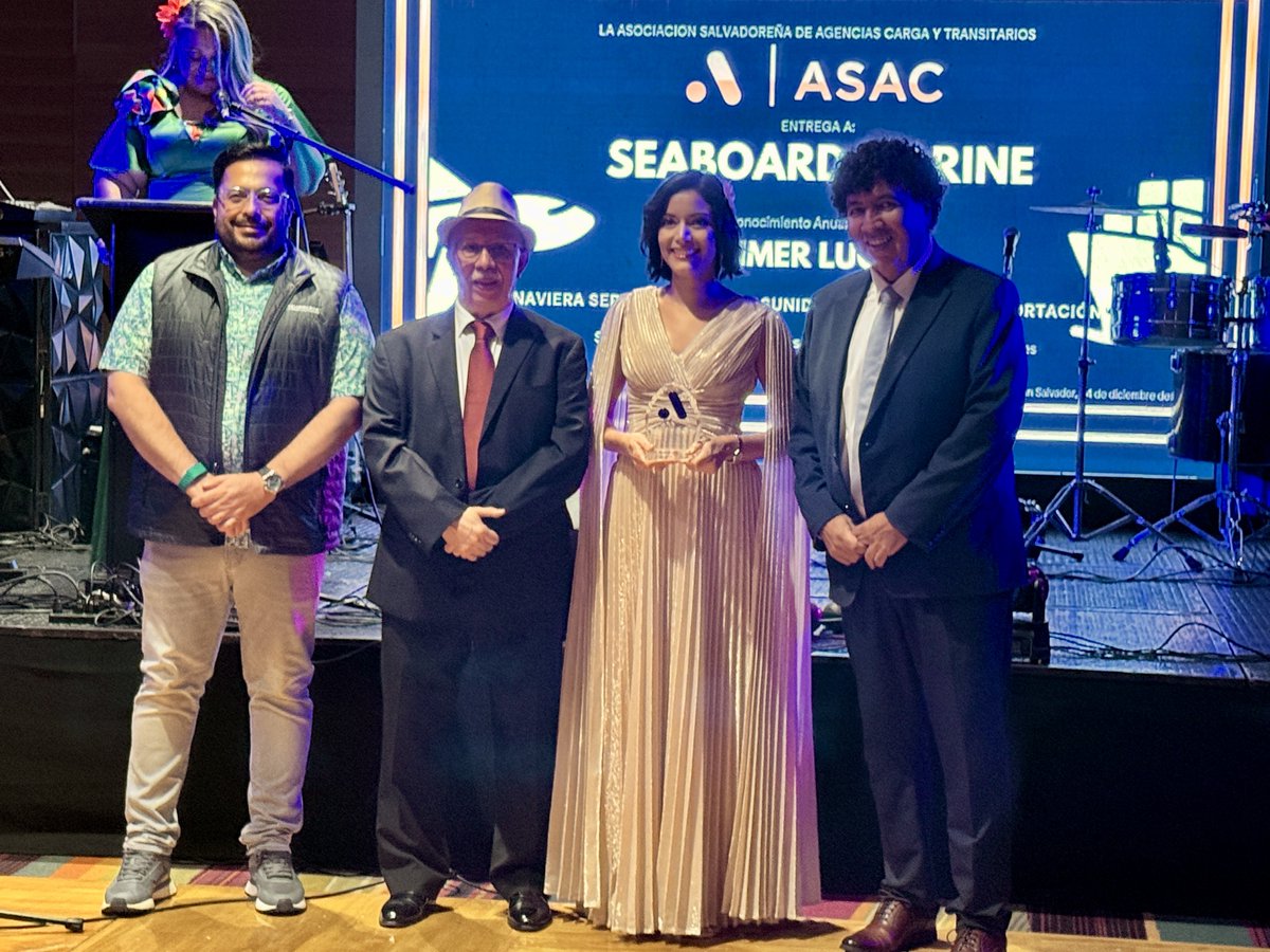 Honored once again by ASAC as Best Shipping Line for Service to and from the USA.
A proud reflection of our team's dedication in El Salvador and our customers' continued trust.
#SeaboardMarine #WeBringYouCloserToYourCustomers #ASAC