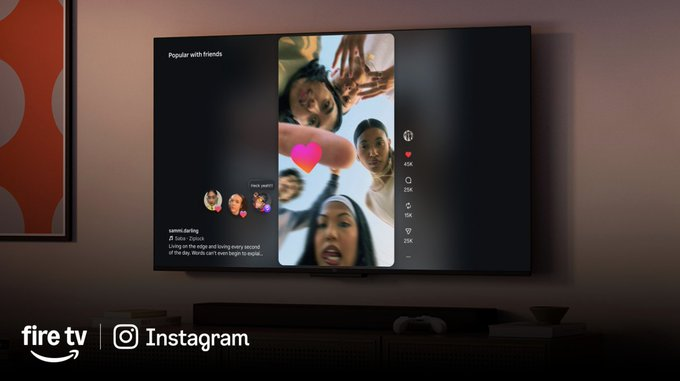 StockSavvyShay's tweet photo. $AMZN is launching an $META Instagram-style video feed for TV that's debuting on Fire TV devices.

It turns TV into a scrollable discovery feed by blending short-form video, creators & ads directly into the living room  & plugging into an ad business already doing about $65B in revenue growing ~24% with ~35% margins.