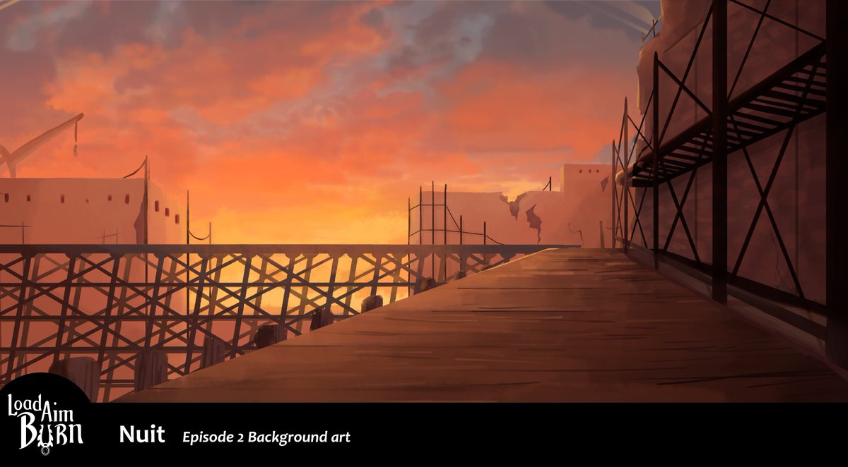 LoadAimBurn's tweet image. A calm sunset before things go down... #loadaimburn #ashaphaedra #animatedseries
