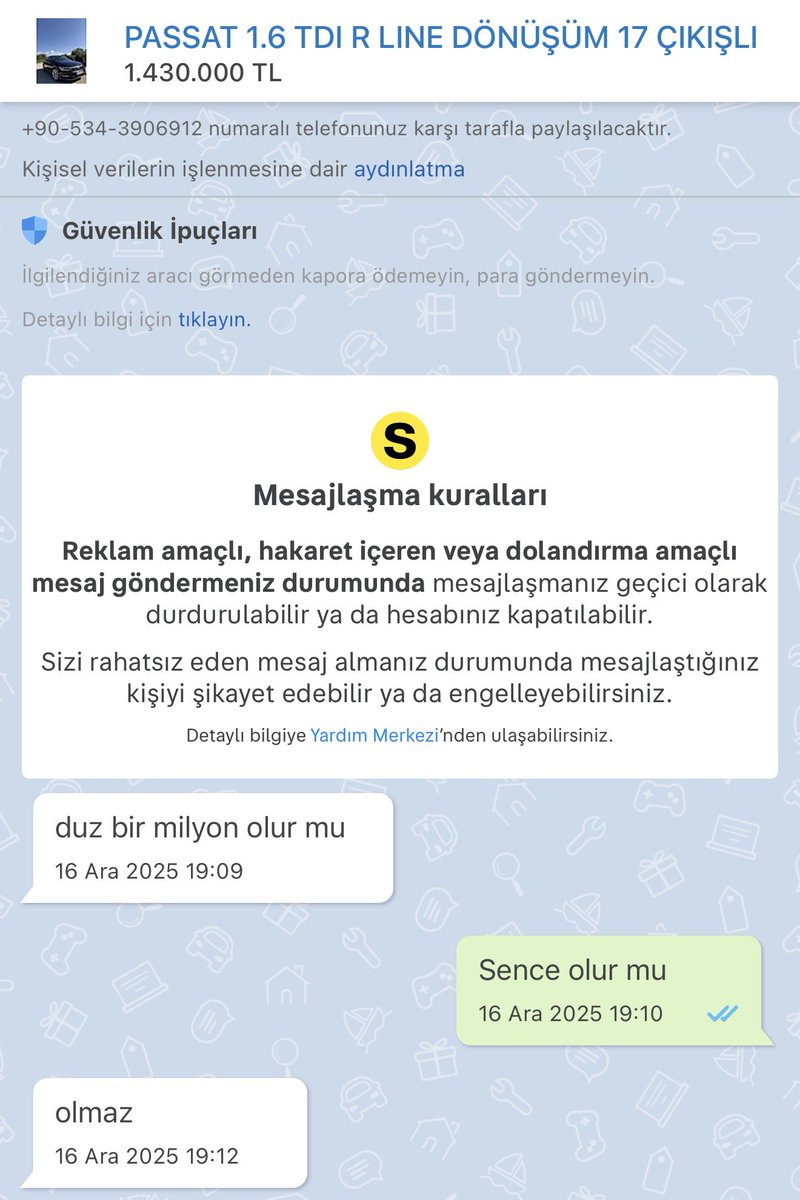 Şöyle bir şey yaşandı az önce