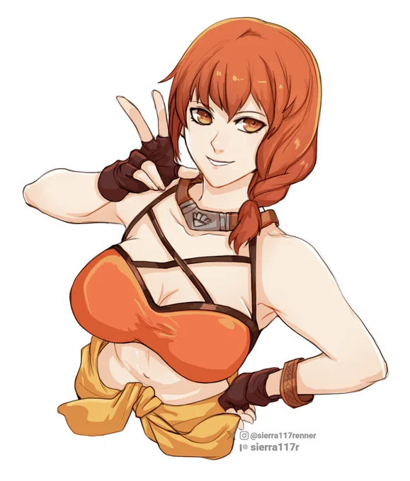 Commission! post timeskip #Leonie in her summer attire from #FEHコラ部