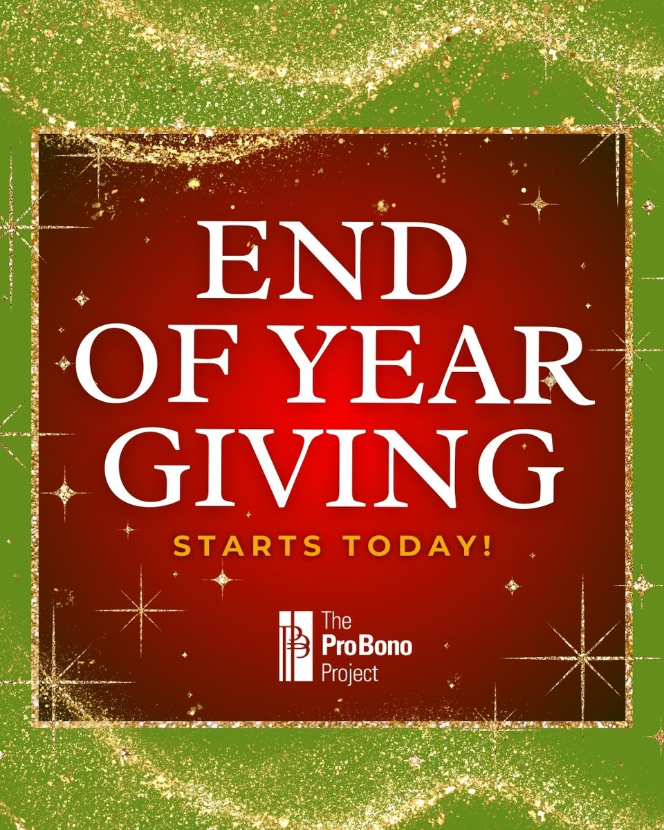 Every donation to the Pro Bono Project provides life-changing civil legal help to a neighbor in crisis. Join the fight for justice.

Make your tax-deductible gift by Dec 31: bit.ly/3Mo3VHF