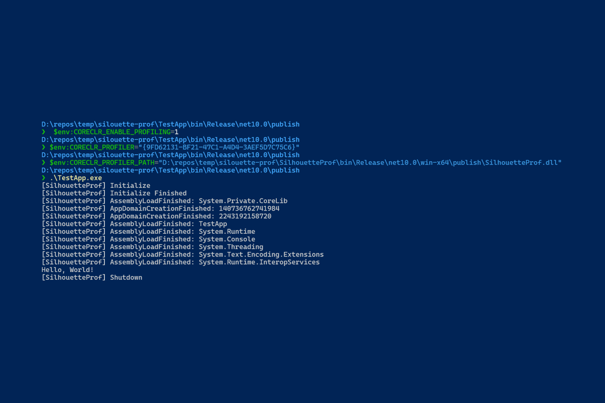 >  Creating a .NET CLR profiler using C# and NativeAOT with Silhouette dlvr.it/TPrn0Y
