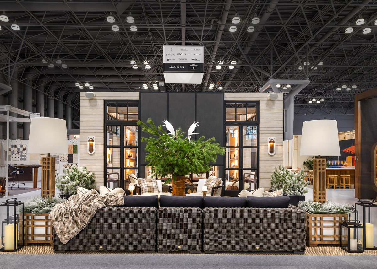 wearegilbert's tweet photo. Marriott transformed its BDNY exhibit into a sophisticated lodge-inspired setting, featuring rich woods, soft drapery, warm lighting, and comfortable lounge spaces that encouraged guests to settle in and stay awhile. https://t.co/6YDEsclriu