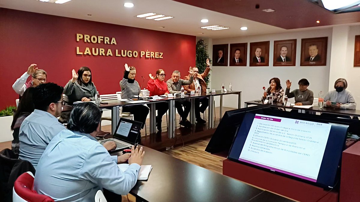 MayeRosanoReyes's tweet photo. Durante la 3ra Sesión del #CEPCI del #IHE se informó la recomendación de la Comisión Temporal de Atención al Procedimiento de Denuncia y se presentaron los avances del Programa Anual de Actividades y de la estrategia de difusión 2025.
#ServicioPúblicoÉtico #CEPCI #IHE https://t.co/zNVVK5EmZ4