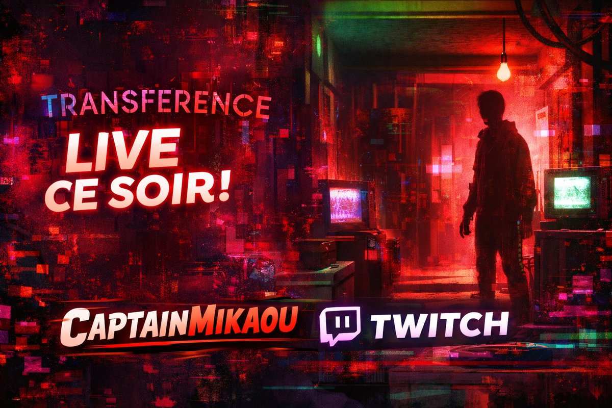 Et si la mémoire pouvait devenir une prison…

🔴 Transference ce soir en live sur Twitch
🧠 Horreur psychologique • immersion totale

vers 20h30 ici : twitch.tv/CaptainMikaou