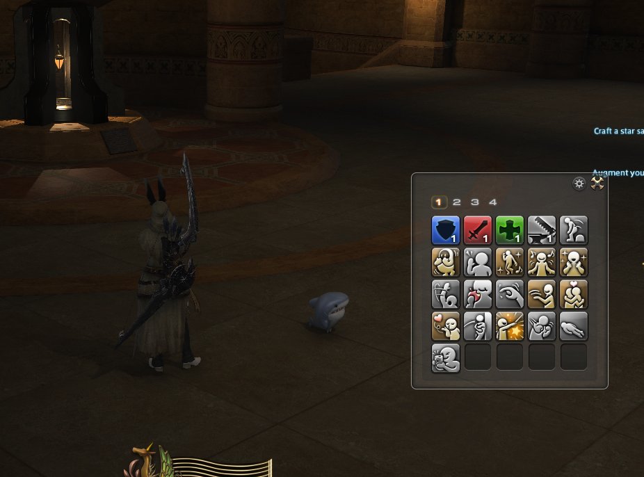 DUDE! It is so nice to have this in the game. I've wanted to have simple emotes on my hotbar but since im using alot of them for macros i couldnt have emotes on my hotbars. Big W